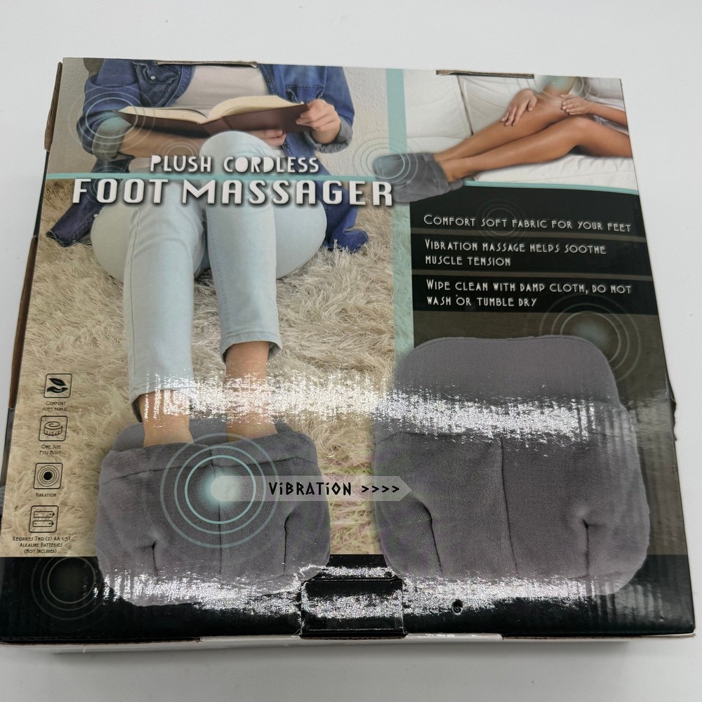Plush Cordless Foot Massager Red Blessed for Life Tote Bag Set New With Tags